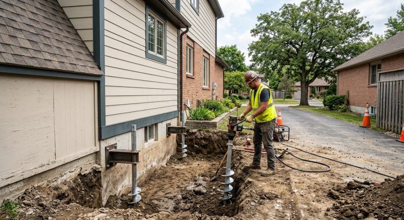 Helical Piers Installation