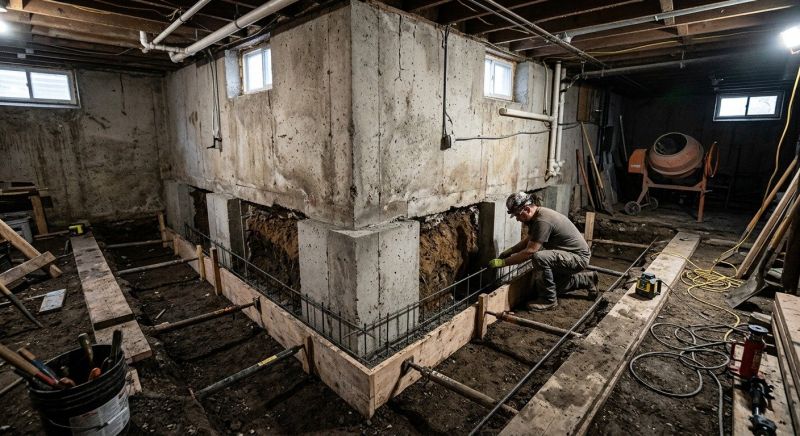 Basement Underpinning in Lowell, MA