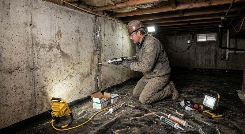 Cracked Foundation Repair in Brookline, MA