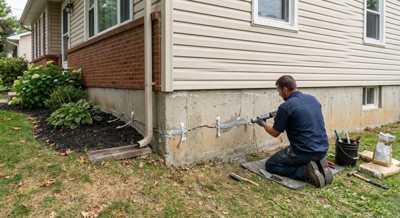 Cracked Foundation Repair in Danvers, MA