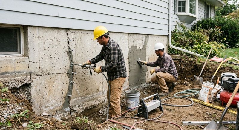 Cracked Foundation Repair in Lexington, MA