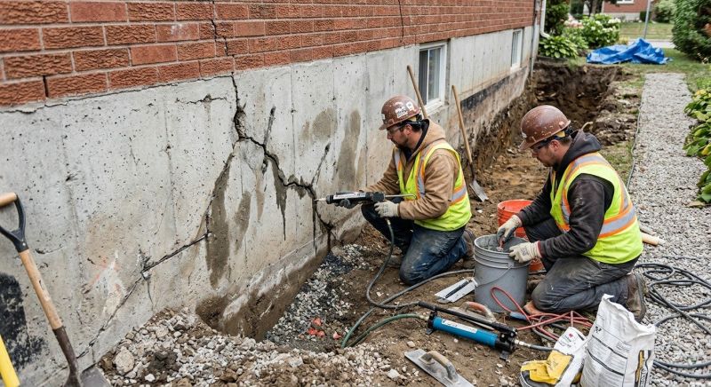 Cracked Foundation Repair in Litchfield, NH