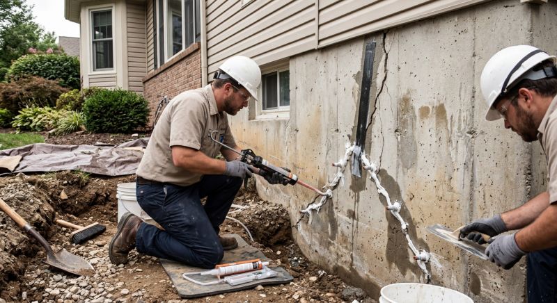 Cracked Foundation Repair in Manchester, NH