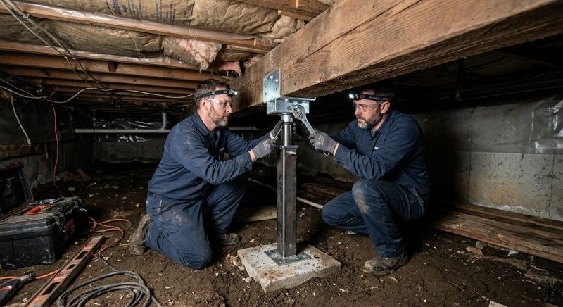 Crawl Space Leveling in Lowell, MA