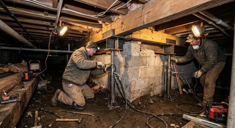 Crawlspace Foundation Repair in Derry, NH
