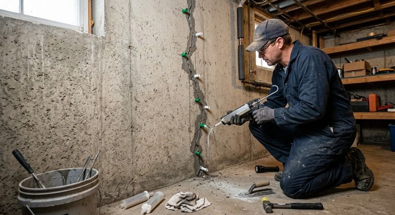 Foundation Crack Repair in Brighton, MA