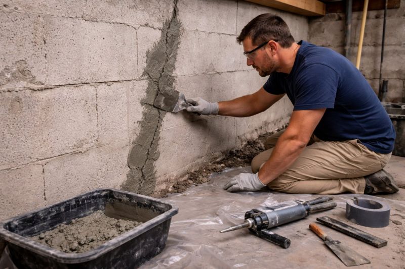 Foundation Crack Repair in Ipswich, MA