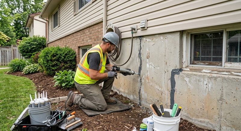 Foundation Crack Sealing in Lowell, MA