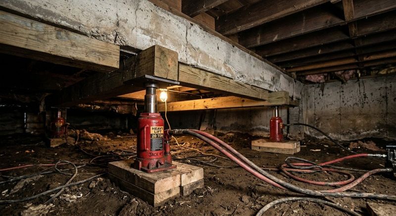 Foundation Jacking in Carlisle, MA