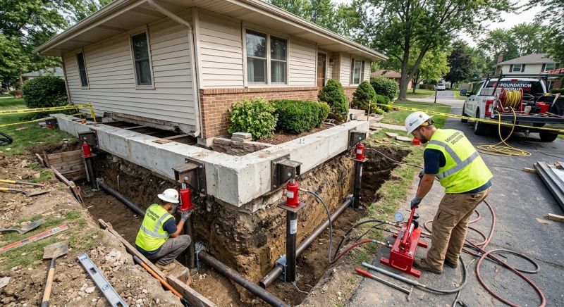 Foundation Jacking in Dracut, MA