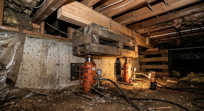 Foundation Jacking in Groton, MA