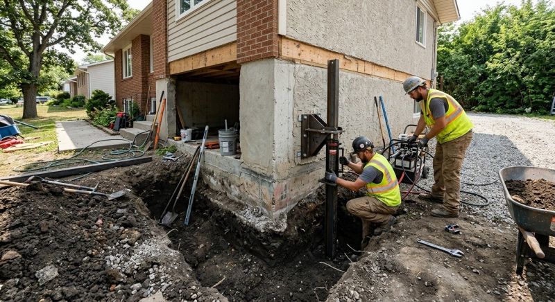 Foundation Pier Repair in Lowell, MA