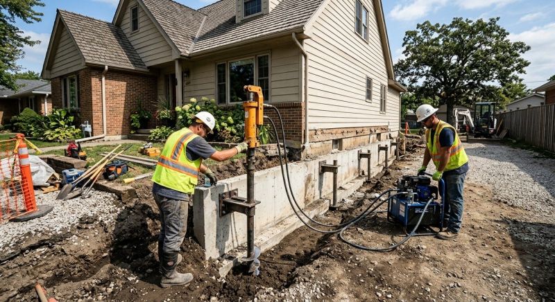 Foundation Stabilizing in Lexington, MA