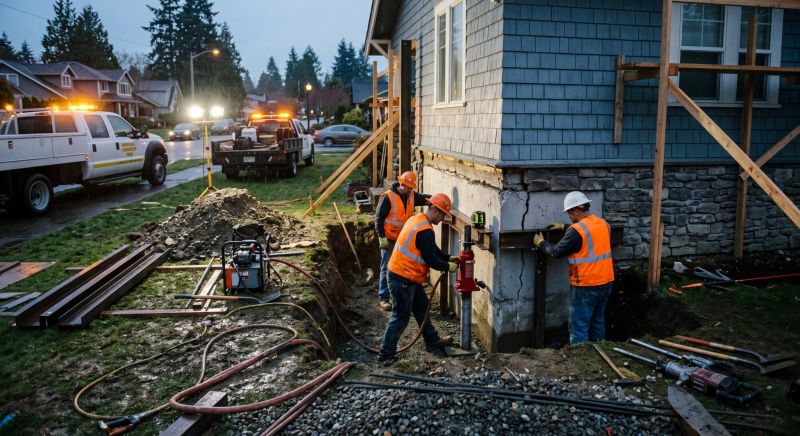 Foundation Stabilizing in Littleton, MA