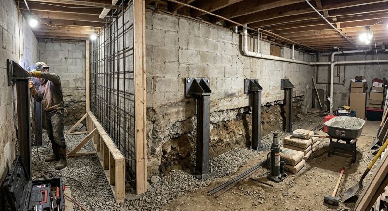 Foundation Stabilizing in Needham, MA
