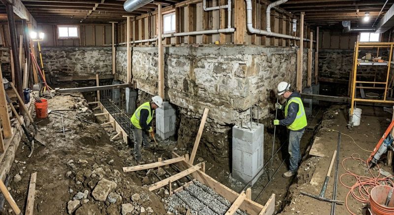 Foundation Underpinning in Lowell, MA