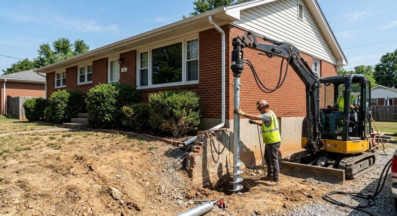 Helical Pile Installation in Lowell, MA