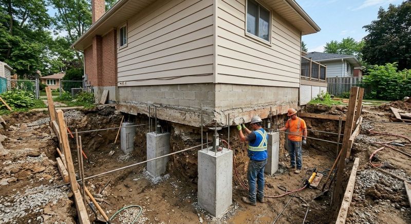 House Underpinning in Lowell, MA