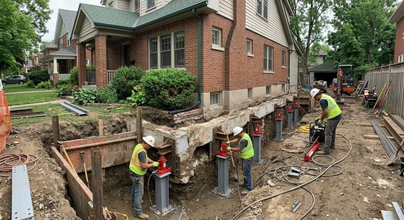 House Underpinning in Lowell, MA
