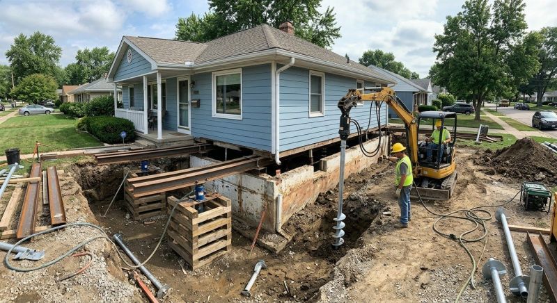 House Underpinning in Lowell, MA