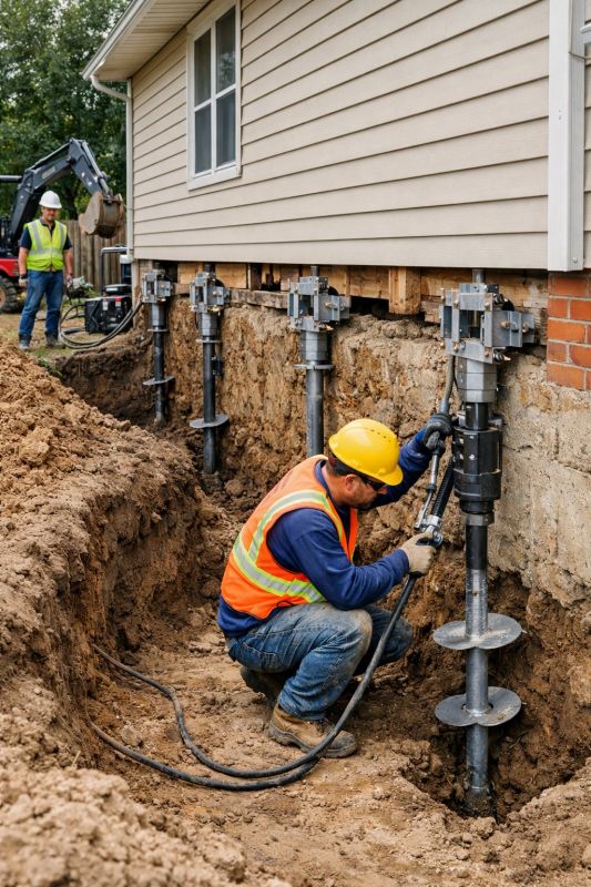 Sinking Foundation Lifting in Lowell, MA