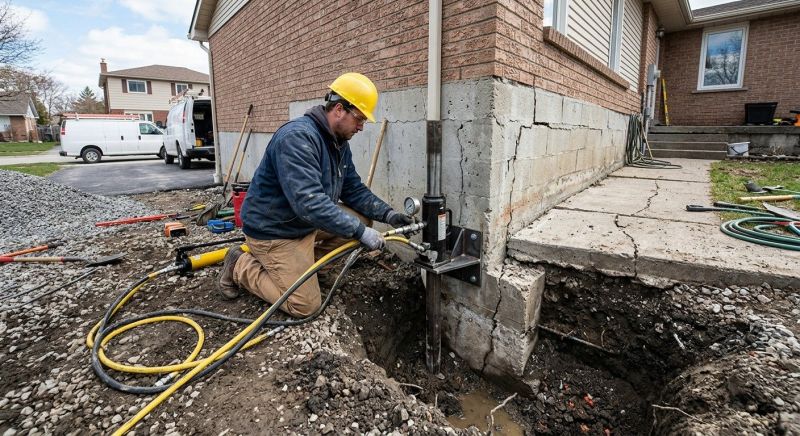Sinking Foundation Repair in Bolton, MA