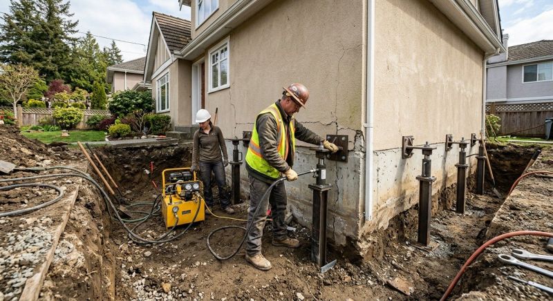 Sinking Foundation Repair in Cambridge, MA
