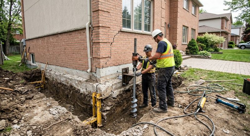 Sinking Foundation Repair in Danvers, MA