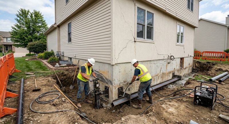 Sinking Foundation Repair in Ipswich, MA