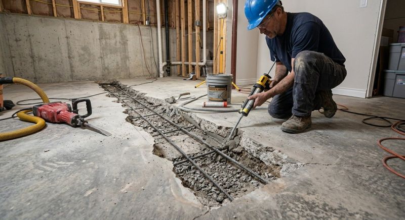 Slab Foundation Repair in Lowell, MA